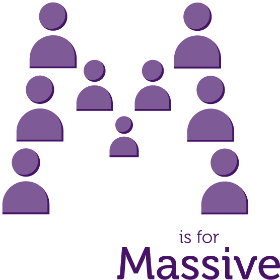 Illustration Of People Icons Forming The Letter M To - Class Fm (600x600), Png Download