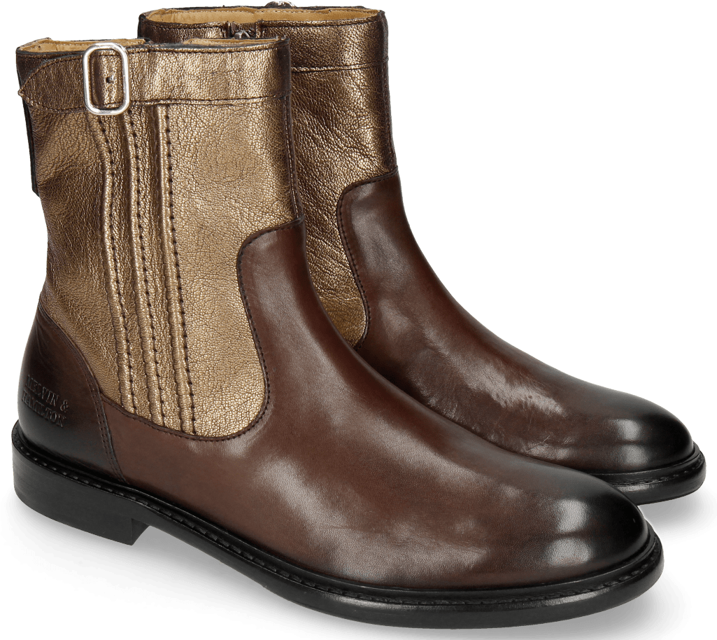 Ankle Boots Sally 85 Mogano Nappa Aztek Bronze Rivets - Shoe (1024x1024), Png Download