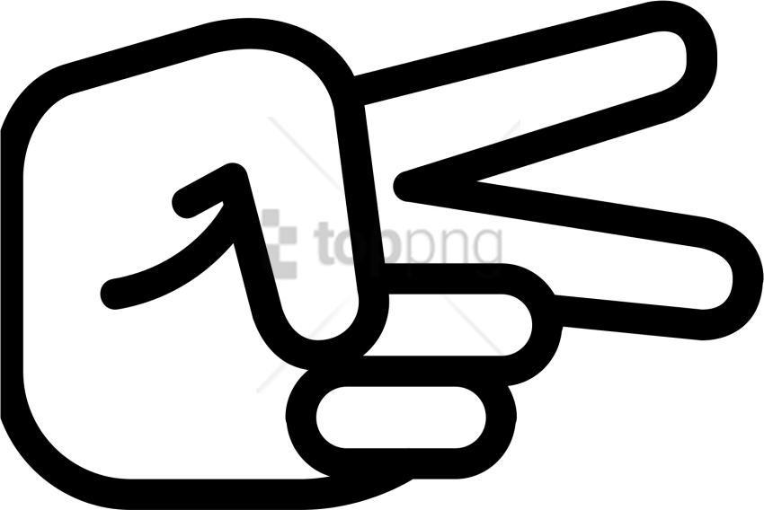 Free Png Hand Scissors Icon - Scissor Hand Clipart (850x568), Png Download