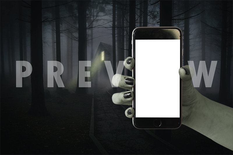 Halloween Witch Hand 01 Phone, Creepy, Road, Night, - Iphone (800x533), Png Download