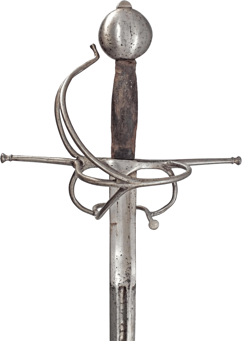 A Rare Spanish Or Italian Wheel Pommel Rapier C - Rapier Pommel (800x1128), Png Download