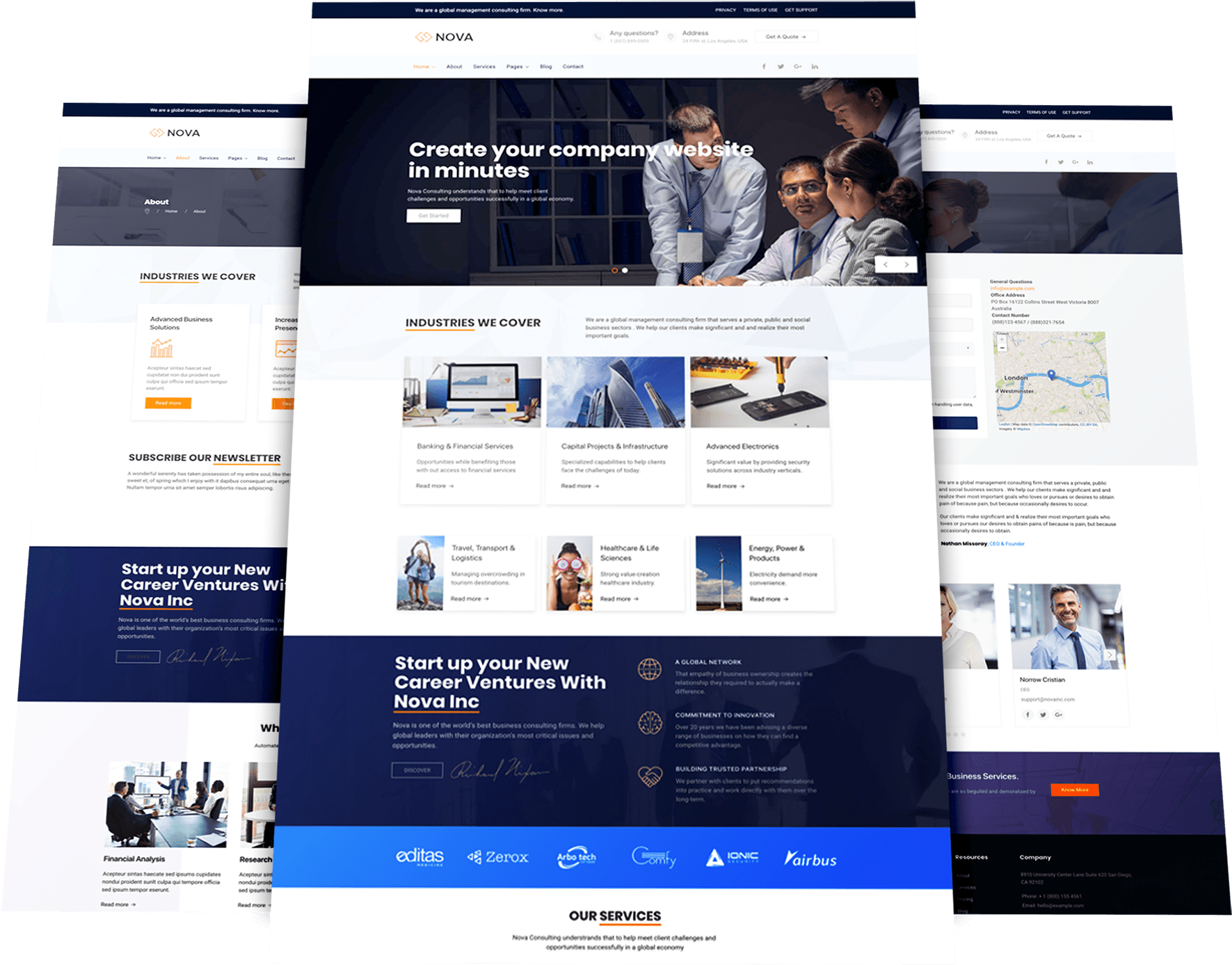 Business Template - Online Advertising (1920x1553), Png Download