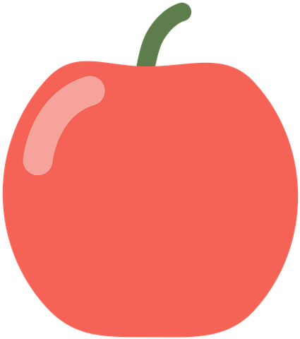 Red Apple Vector Graphics - Apple Fruit Flat Icon (720x720), Png Download