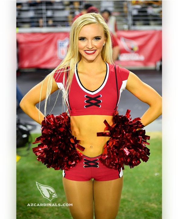 Images Of The Cardinals Cheerleaders During The Second - Girl (1280x720), Png Download