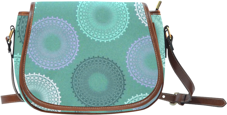 Teal Sea Foam Green Lace Doily Saddle Bag/small Full - Tale As Old As Time Saddle Bag (1000x1000), Png Download