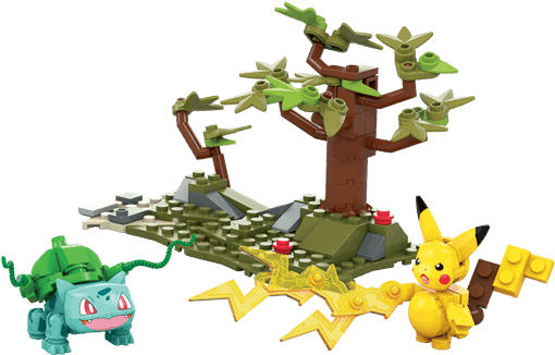 Pikachu Vs Bulbasaur Mega Construx Battle Set - Mega Construções Pokemon Produto Pikachu (600x600), Png Download