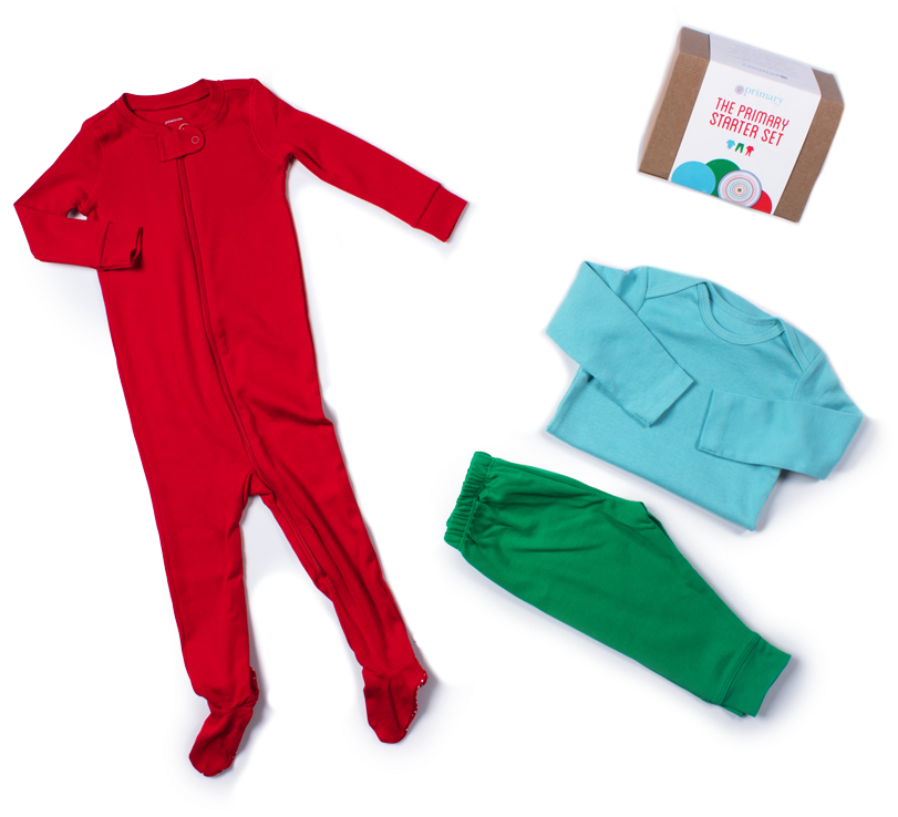 Child Wearing The Clearance Starter Set In Baby Size - Carmine (850x891), Png Download