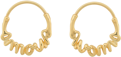 Amour Small Hoop Earring Silver Goldplated - Ring (1665x1800), Png Download