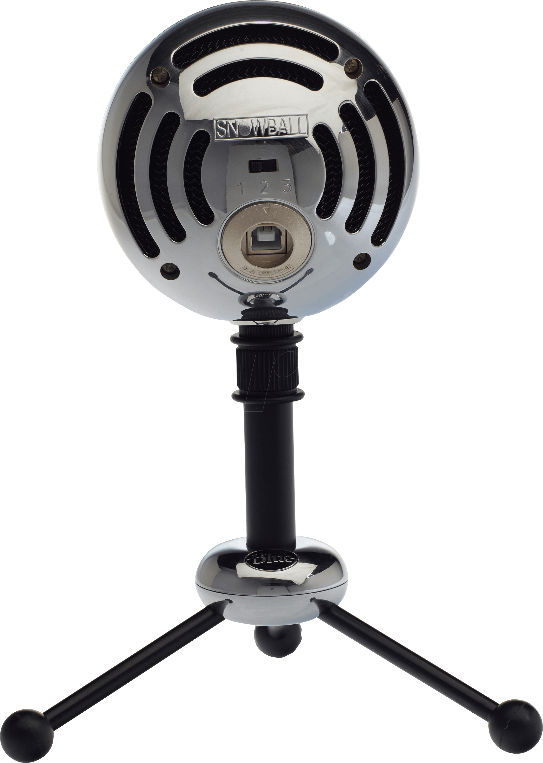 Brushed Aluminium Snowball Usb Microphone Blue Microphones - Blue The Snowball (2137x2999), Png Download