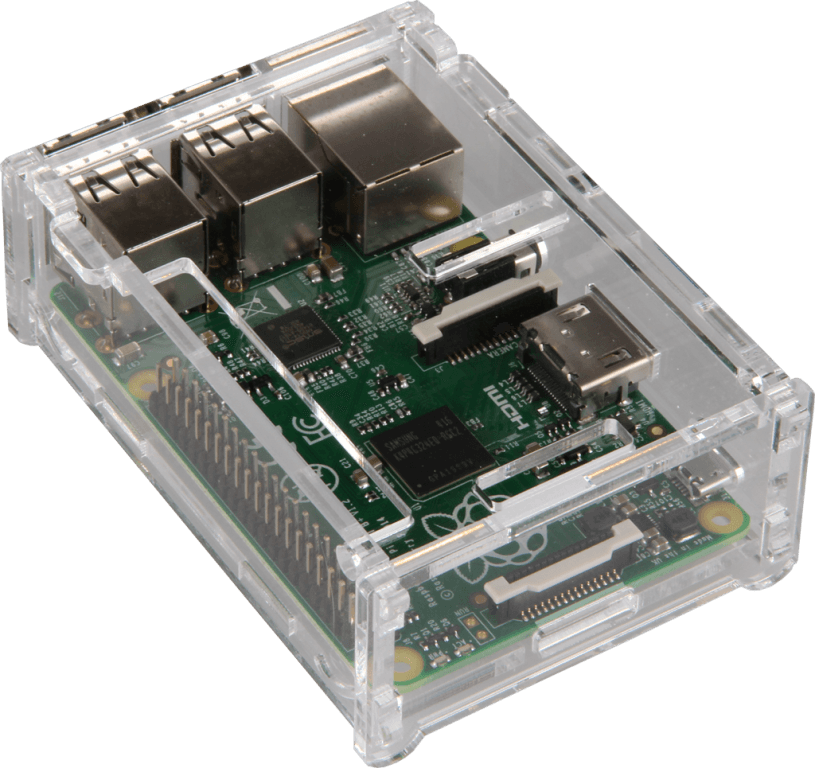 Raspberry B / Pi 2 / Pi 3 Gehäuse Acryl - Raspberry Pi B+ Gehäuse (815x768), Png Download