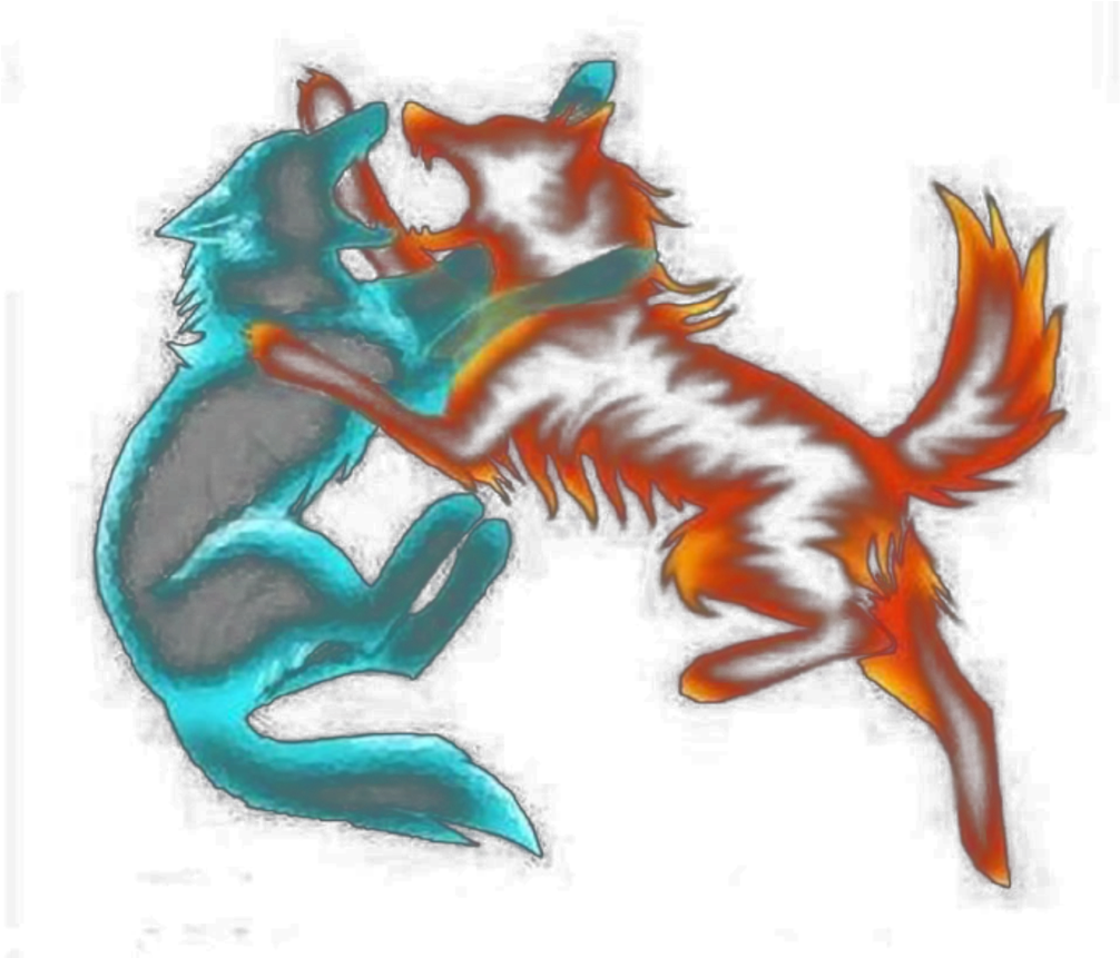 Fire Sticker - Fire On Ice Png (1024x860), Png Download