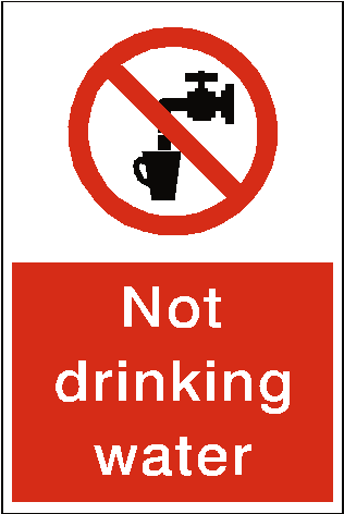 Not Drinking Water Sticker - Not Safe For Drinking (591x591), Png Download