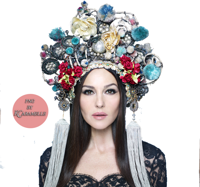 Monica Bellucci Png - Chinese Traditional Headpiece (700x663), Png Download