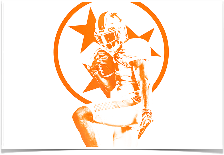 Heisman Tri Star - Tennessee Tri Tristart Wooden Prints (1000x1000), Png Download