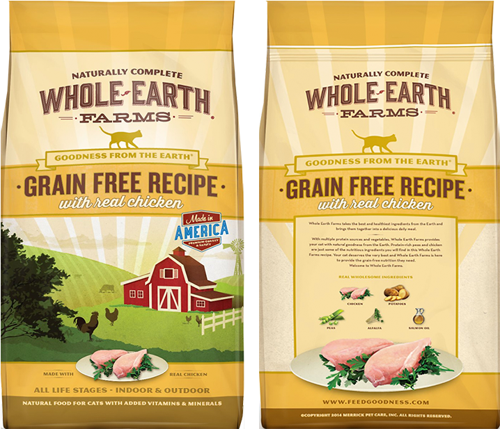 Whole Earth Farms Grain-free Real Chicken Recipe Dry - Whole Earth Farms Grain Free Cat Food (800x625), Png Download
