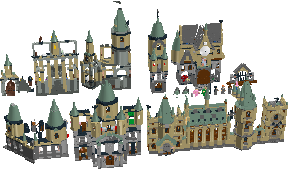 And Combined All Hogwarts Castles - Castle (1024x613), Png Download