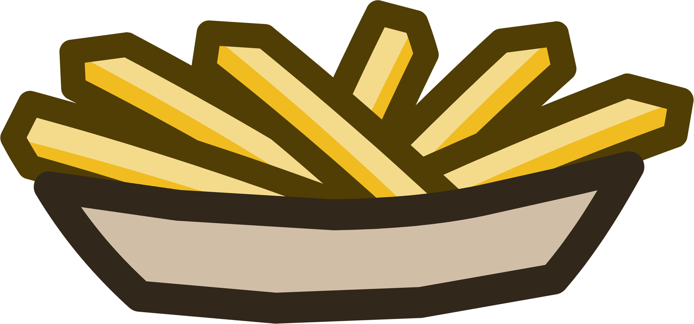 Fries Clipart Waffle Fry - Logo Papas Fritas Png (2384x1116), Png Download