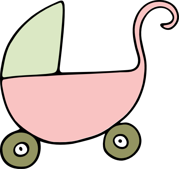 Mr Kids Pram 80s Clip Art - Baby Transport (600x566), Png Download