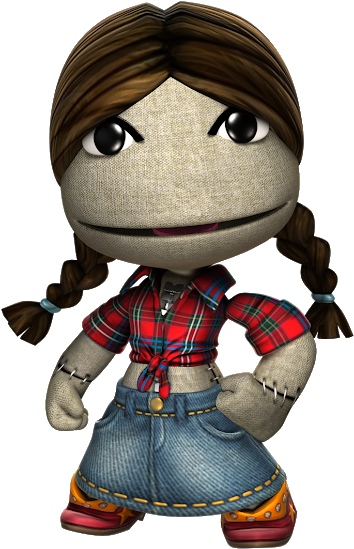 Little Big Planet 3 Girl Costumes - Little Big Planet 3 Sackgirl (620x620), Png Download