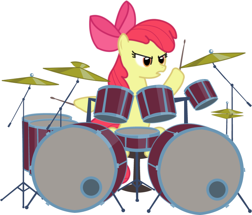 Apple Bloom, Artist - My Little Pony Pinkie Pie Drums (900x798), Png Download