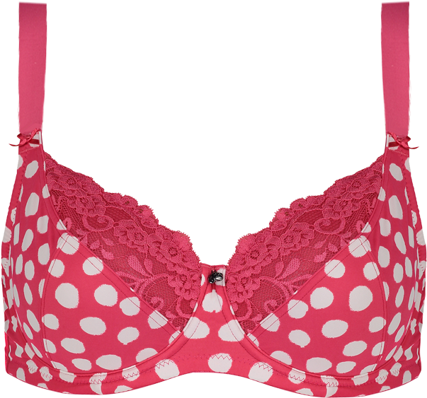 Support Spot Bra Azalea & White Brad04 2095azalea/whitespot - Brassiere (1000x926), Png Download