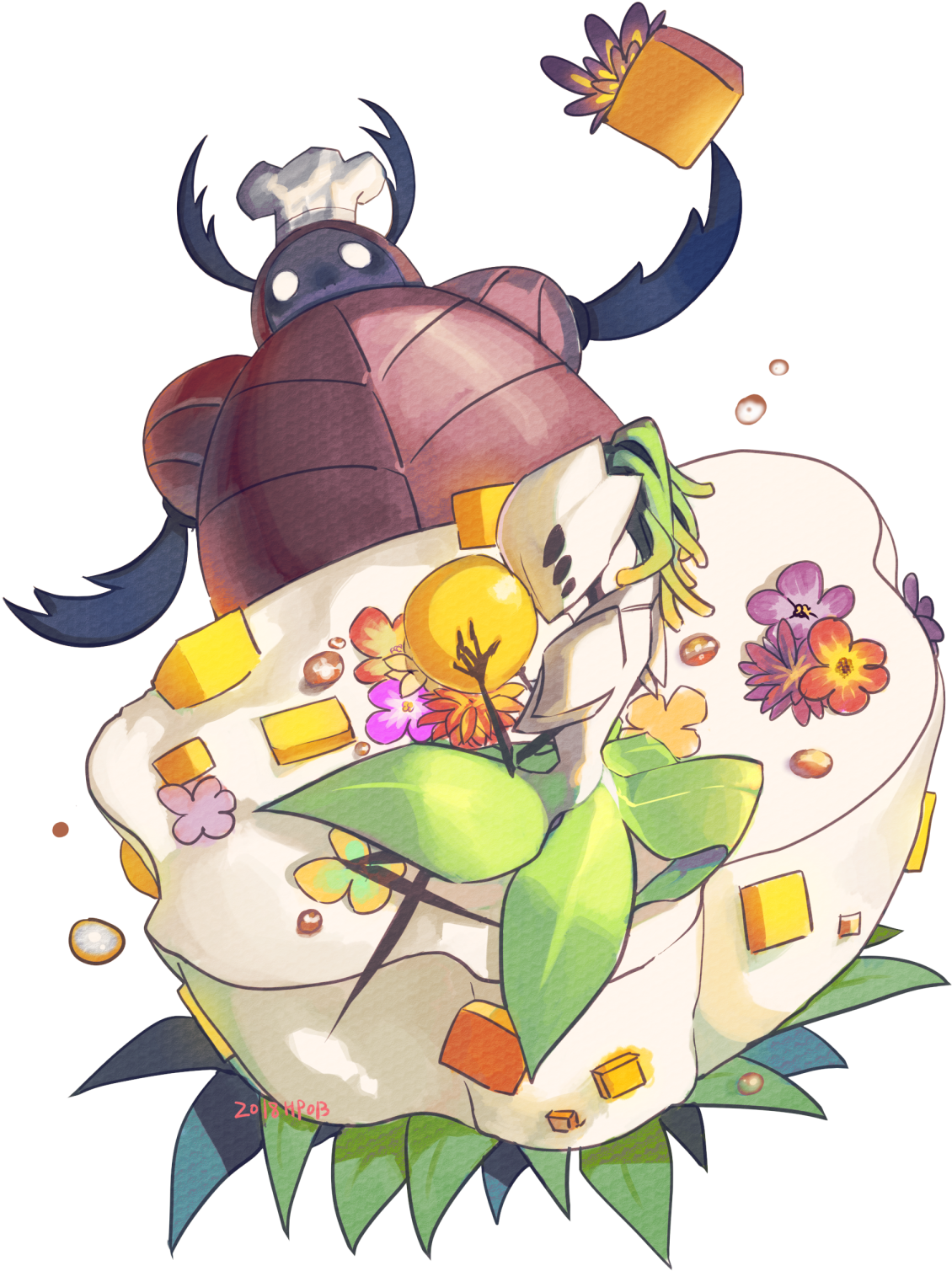 Healingpack013,hollow Knight,игры,игровой Арт,game - Hollow Knight Isma Art (1200x1800), Png Download