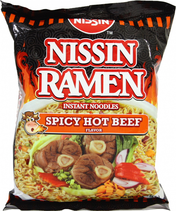 Nissin Ramen Spicy Noodles (583x700), Png Download