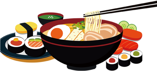 Ramen Clipart Japan Food - Food Cartoon Pic Png (640x480), Png Download