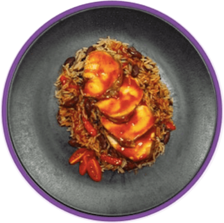 Jerk Chicken With Sweet Potato - Jamaican Cuisine Plates (787x783), Png Download