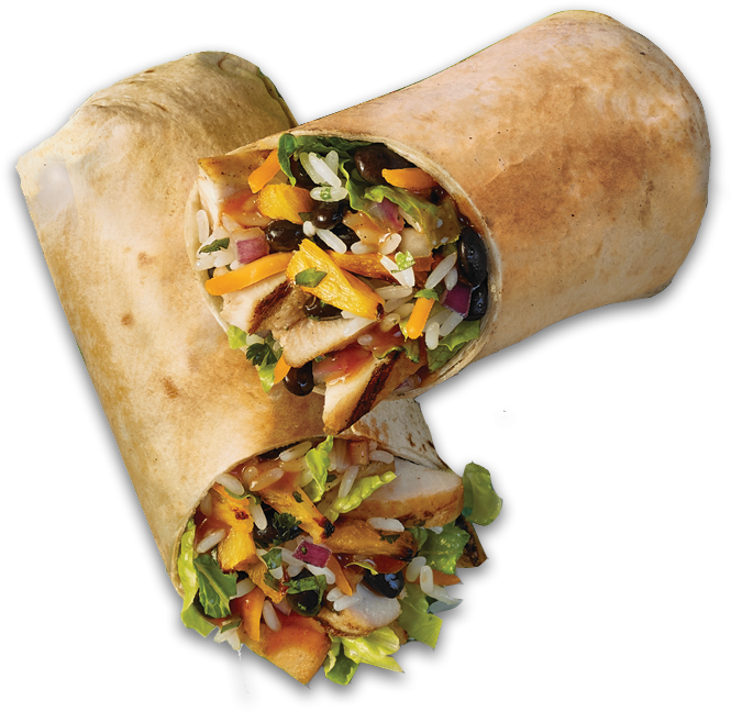 Caribbean Jerk Chicken Wrap Tropical Smoothie (930x720), Png Download