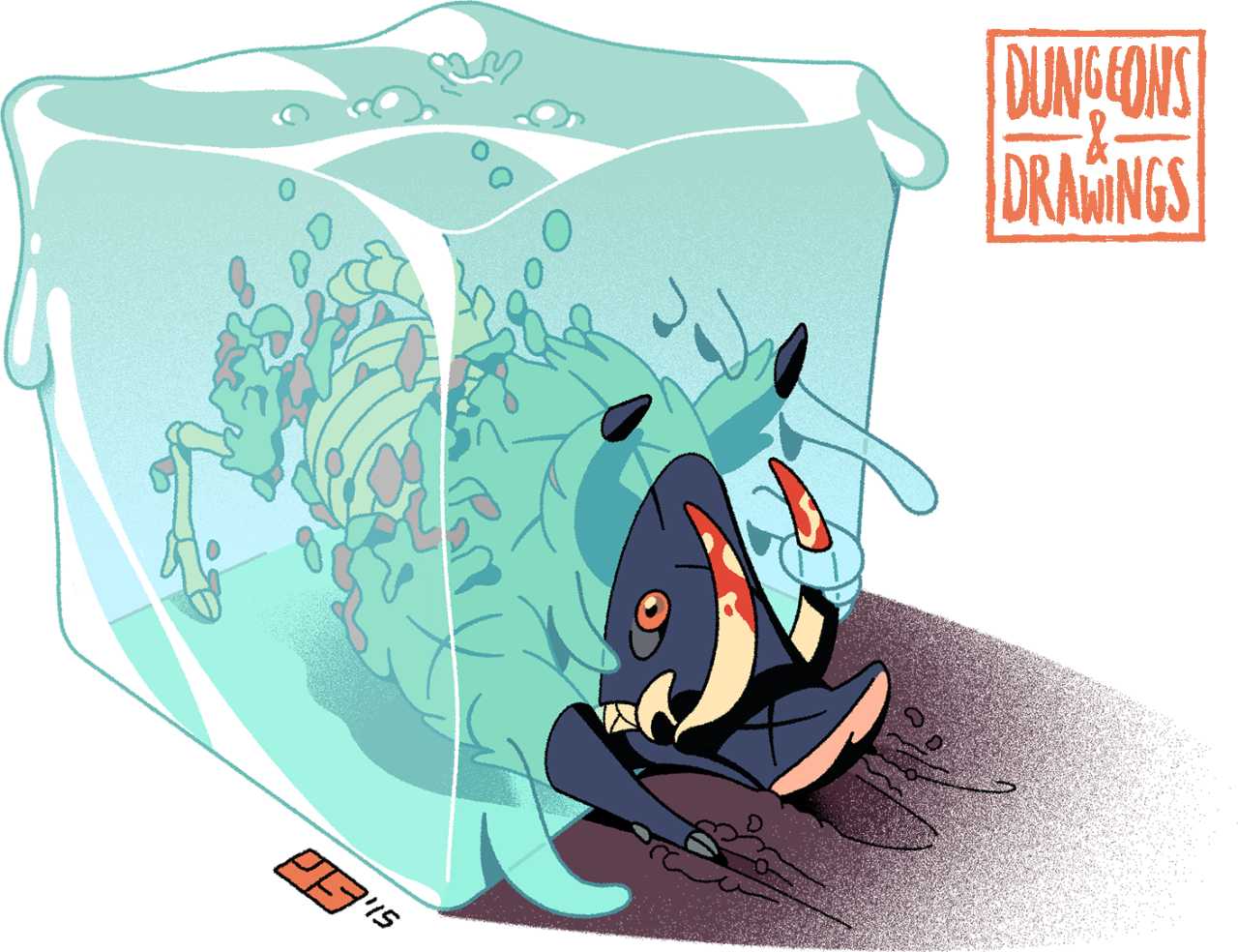 Gelatinous Cube Gelatinous Cubes Are A Subset Of Oozes - D&d Gelatinous Cube (1280x984), Png Download