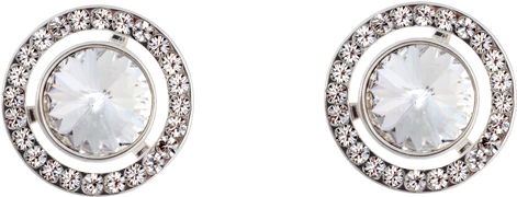 Swarovski Studs Silver/white - Lily And Rose Örhängen Små (1000x880), Png Download