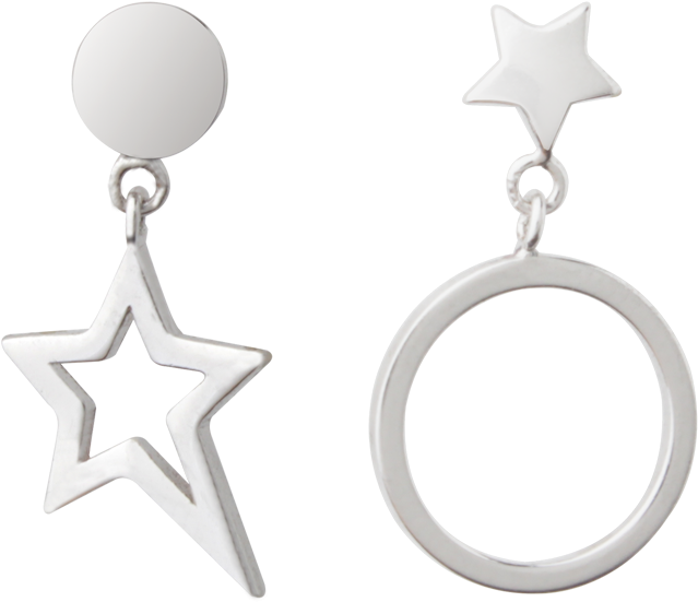 Luo Linglong S925 Sterling Silver Moon Earring Women - Earrings (800x800), Png Download