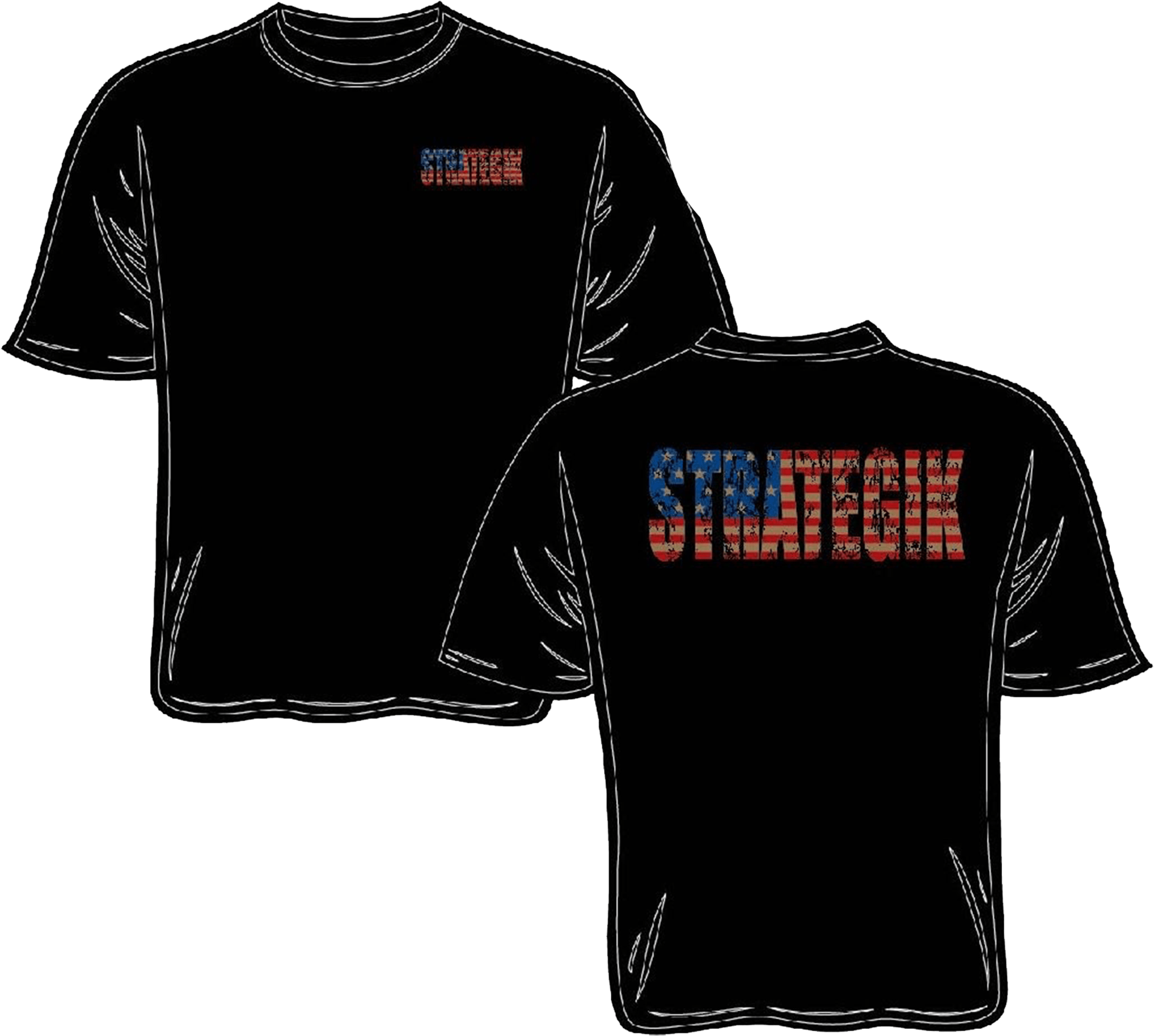 Men's Black Strategik Murica - Active Shirt (3000x2400), Png Download