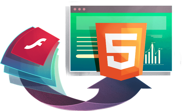 Flash To Html5 Image - Graphic Design (765x470), Png Download