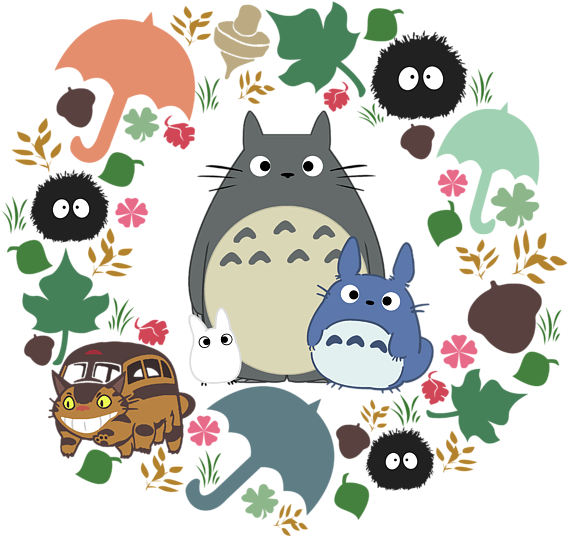 Click And Drag To Re-position The Image, If Desired - My Neighbor Totoro Art (600x600), Png Download