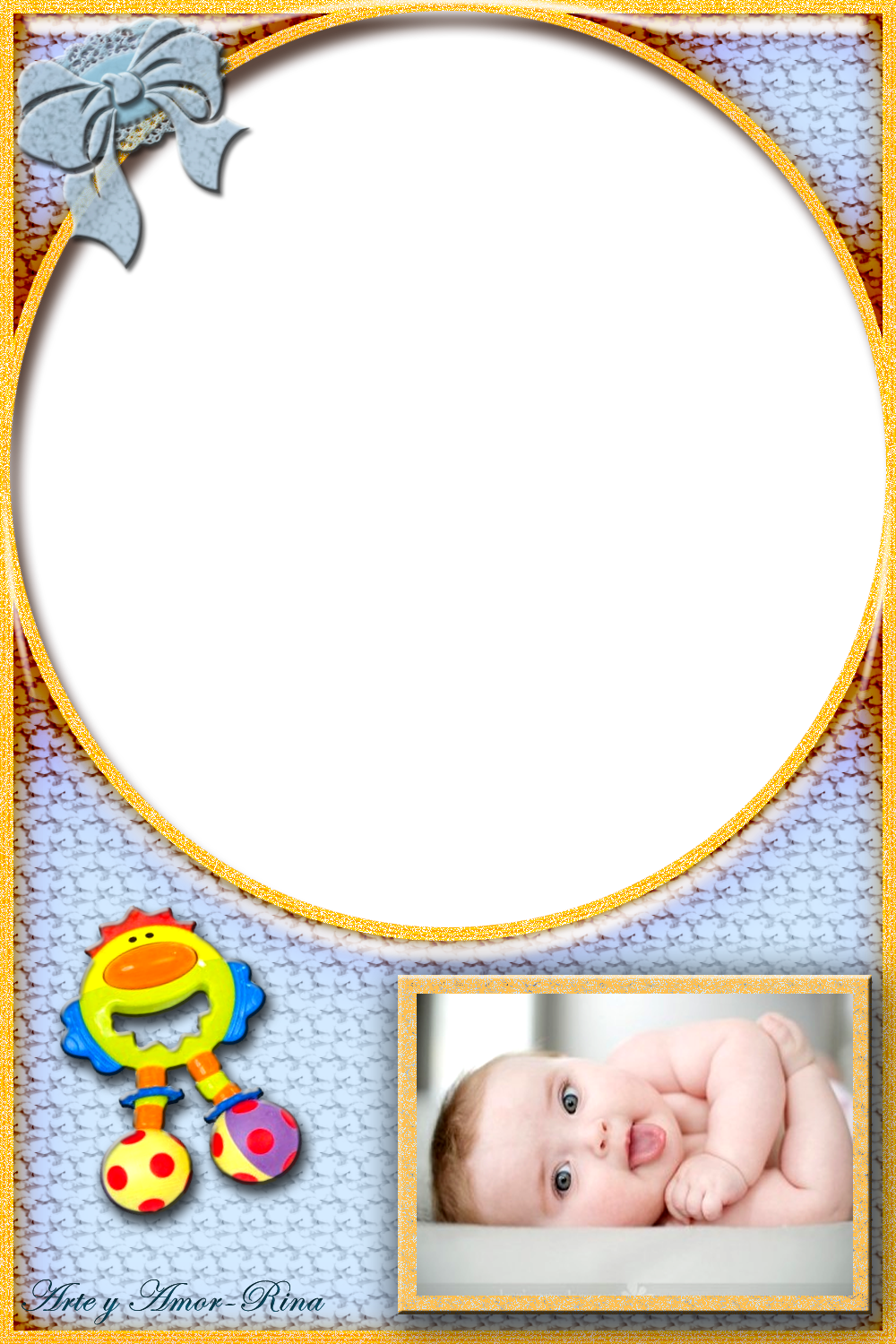 Angelitos Ruth Morehead - Marcos Para Fotos De Bebes (1000x1500), Png Download
