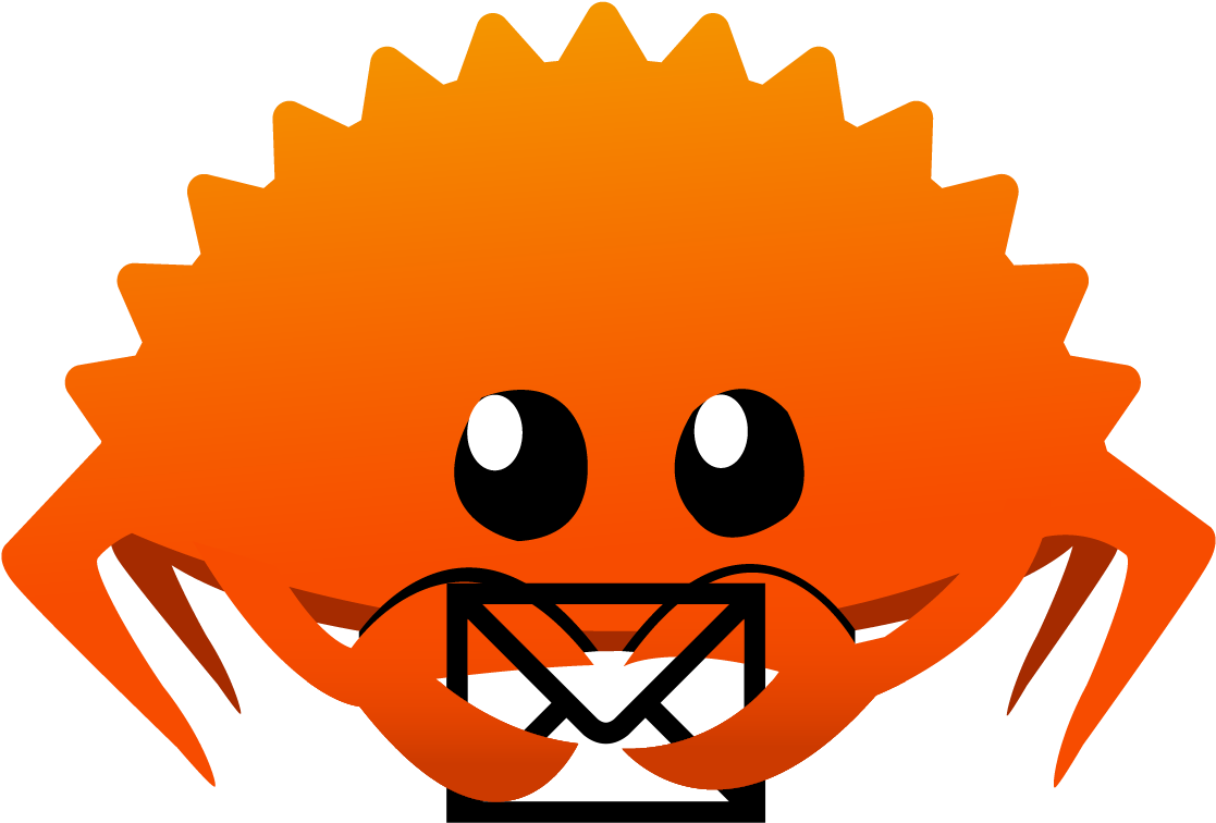 /images/rustacean Orig Holding Email (1200x800), Png Download