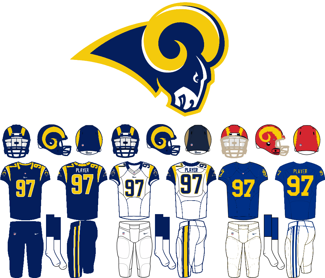 Indianapolis Season Nfl Rams Angeles Los 2018 Clipart - Los Angeles Rams (1075x913), Png Download