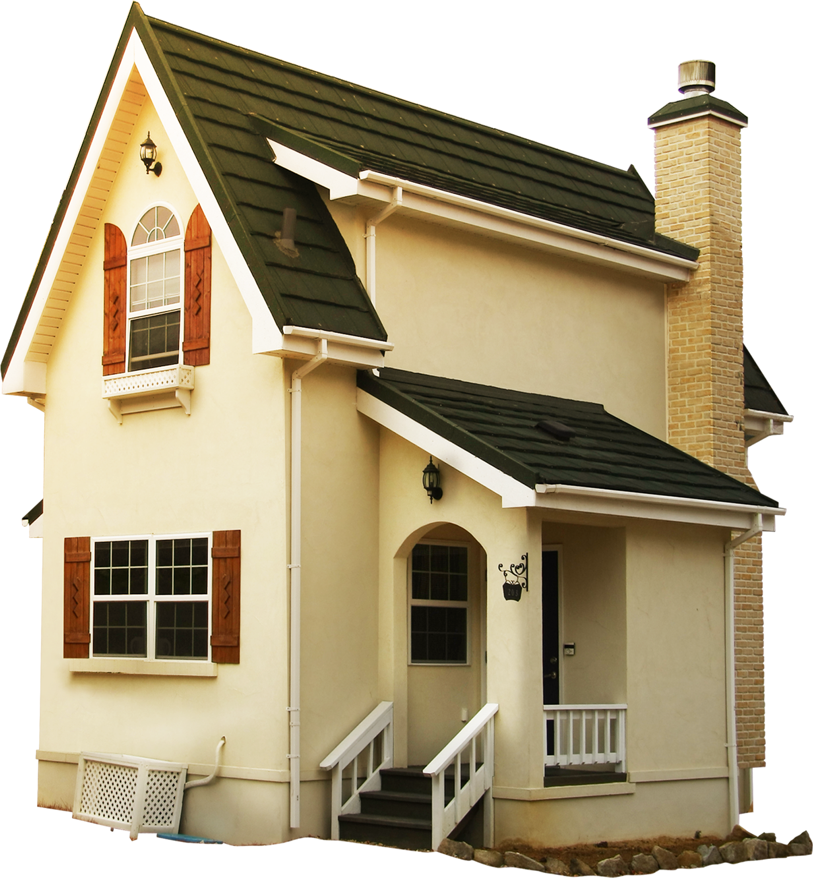 Wind Turbine Cottage House - House In Png (1633x1764), Png Download