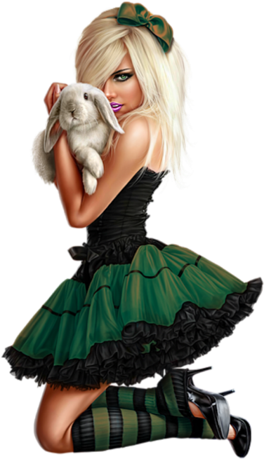 0 134c1c6 Ec5513c6d57 Orig Formato Png, Chicas, Ilustraciones - Feliz Lunes De Pascua (458x699), Png Download