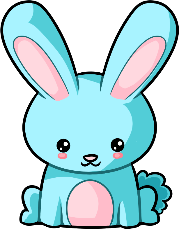Blue Easter Bunny - Domestic Rabbit (800x800), Png Download