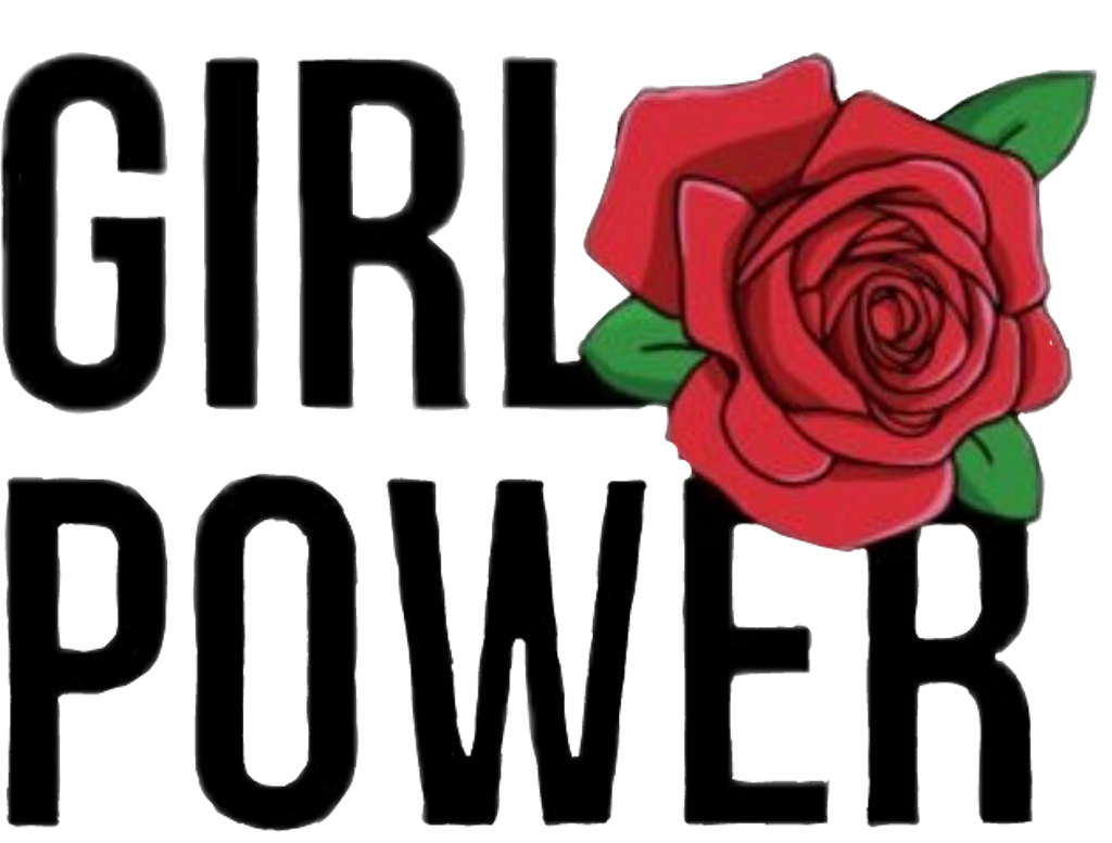 #girl #power #tumblr #sticker #girls #rose #roses #red - Girl Power Png (1024x777), Png Download