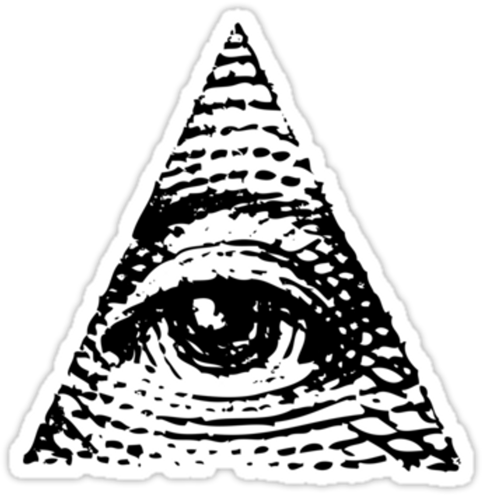#iluminati #ojos #iluminatti #freetoedit - Illuminati Eye Black And White (1024x983), Png Download