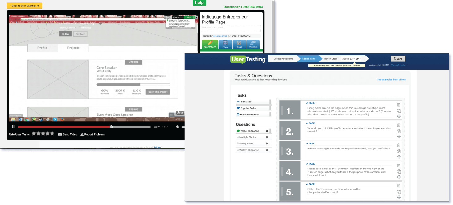 Indiegogo Profiles On Usertesting - Computer Program (1465x664), Png Download