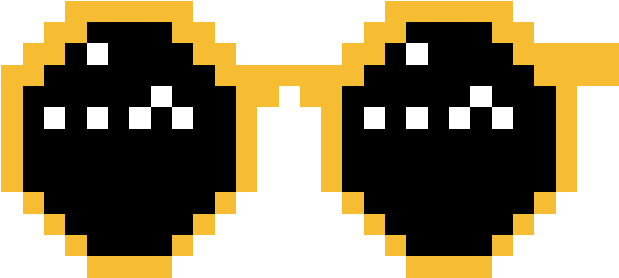 Sunglasses - Pixel Art Minnie (618x618), Png Download