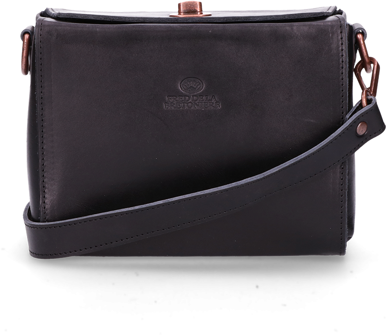 Schoulder Bag Smooth Leather Black - Wristlet (840x840), Png Download
