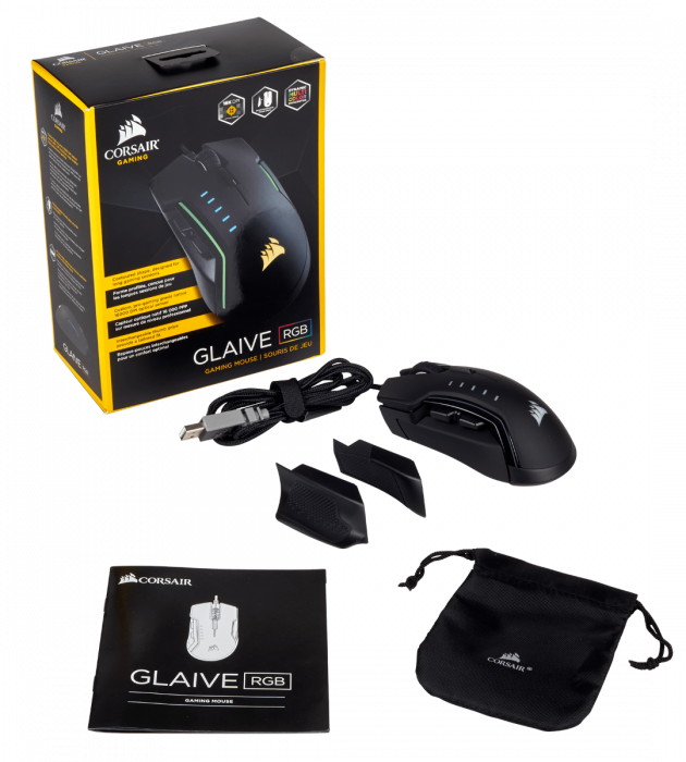 Corsair Glaive Rgb - Corsair Glaive Rgb Gaming Mouse (630x700), Png Download