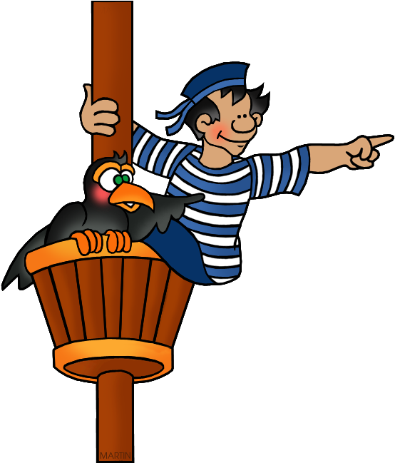 Crow's Nest - Columbus Clipart (631x648), Png Download