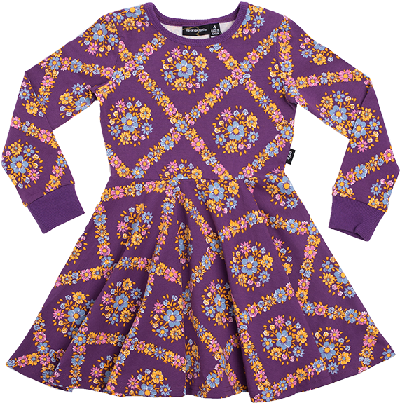 Rock Your Kid Purple Haze Waisted Dress - Dress (700x700), Png Download